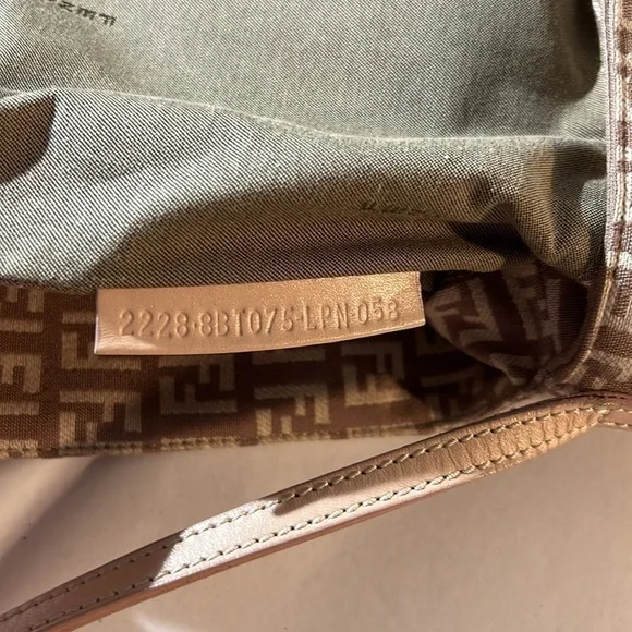 Authentic EUC FENDI Zucchino Monogram Pink Gold Crossbody/ Shoulder Bag